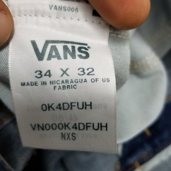 Vans Womens‎ Jeans 34x32 Blue Denim Straight Stretchy Mid Rise - Picture 10 of 15